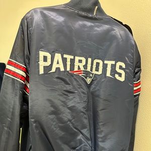 Vintage 90s New England Patriots STARTER Reversable Satin Bomber Jacket